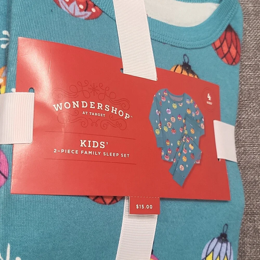 Wondershop 2 Piece Kids Boys Girls Matching Family Pajama Set Size 4